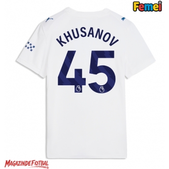 Manchester City Abdukodir Khusanov #45 Tricou Fotbal Replică 2026-27 Femei Treilea